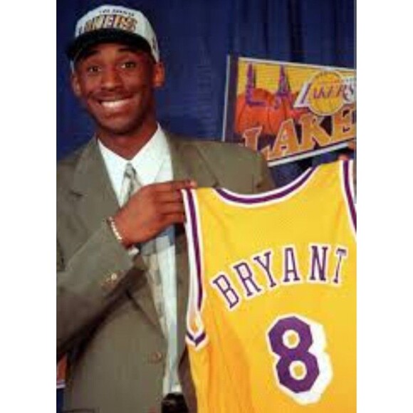 Kobe Bryant #8 (Mitchell/Ness)-(Lakers)-(Yellow)-(Jersey)-(New Cond.)-(L)-$95 - Picture 8 of 13